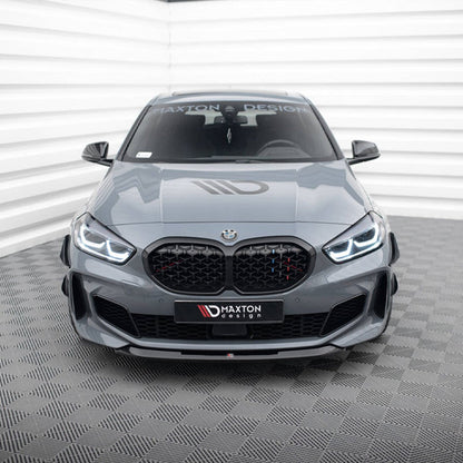 Maxton Design BMW M135i/1 Series M Sport V2 Front Splitter In Gloss Black (F40)