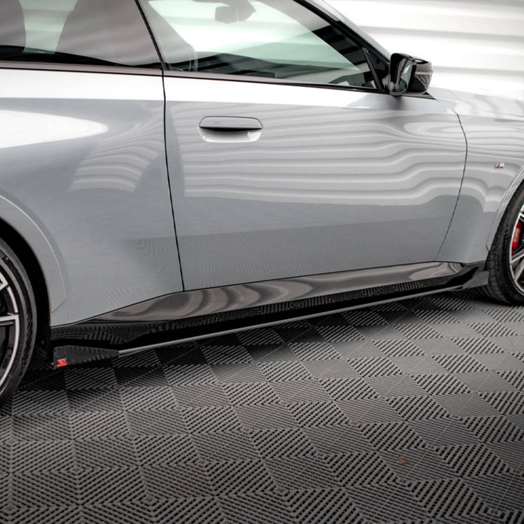 Maxton Design BMW M240i/2 Series Street Pro Side Skirts + Flaps In Black (G42)