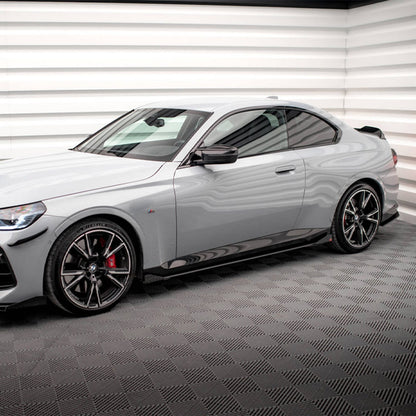 Maxton Design BMW M240i/2 Series Street Pro Side Skirts + Flaps In Black (G42)