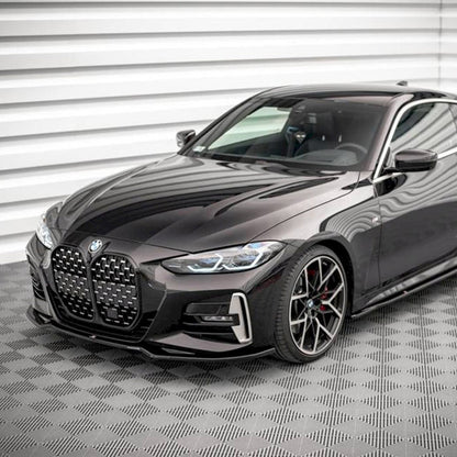 Maxton Design BMW 4 Series M Sport V3 Front Splitter In Gloss Black (G22/G23 incl. M440i & M440d)