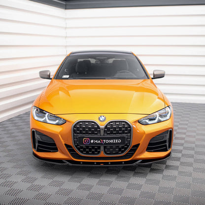 Maxton Design BMW 4 Series M Sport V4 Front Splitter In Gloss Black (G22/G23 incl. M440i & M440d)