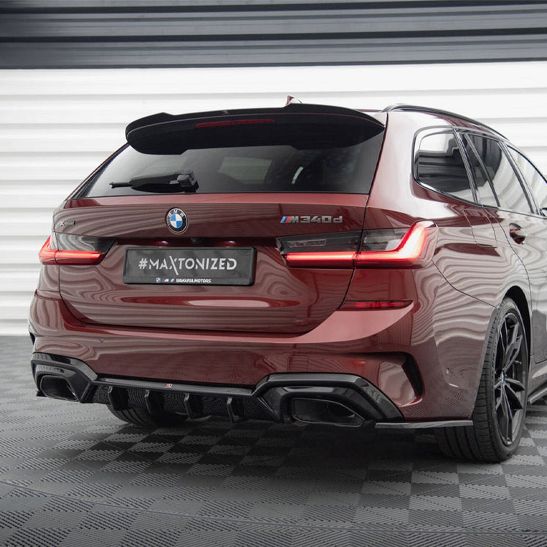 Maxton Design BMW M340i/M340d Rear Diffuser In Gloss Black (G20/G21 2018-2022)