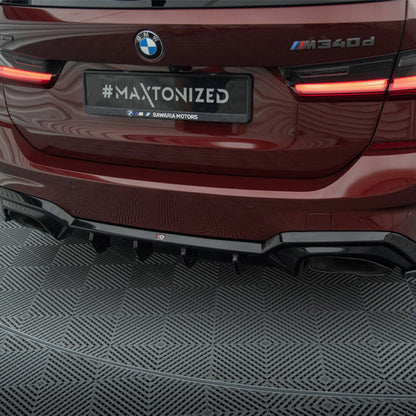 Maxton Design BMW M340i/M340d Rear Diffuser In Gloss Black (G20/G21 2018-2022)