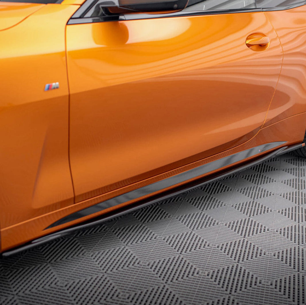 Maxton Design BMW 4 Series M Sport V3 Side Skirts In Gloss Black (G22/G23 incl. M440i & M440d)