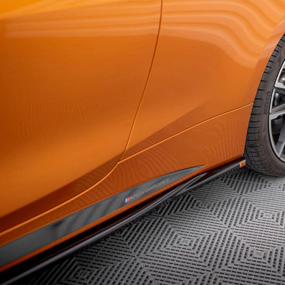 Maxton Design BMW 4 Series M Sport V3 Side Skirts In Gloss Black (G22/G23 incl. M440i & M440d)