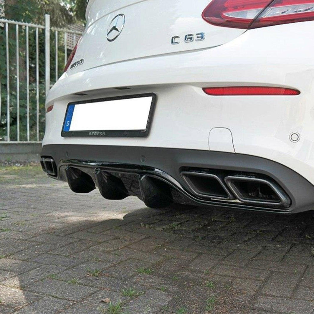 Maxton Design Rear Valance Mercedes C 205 63 AMG Coupe (2016-2018) in Gloss Black