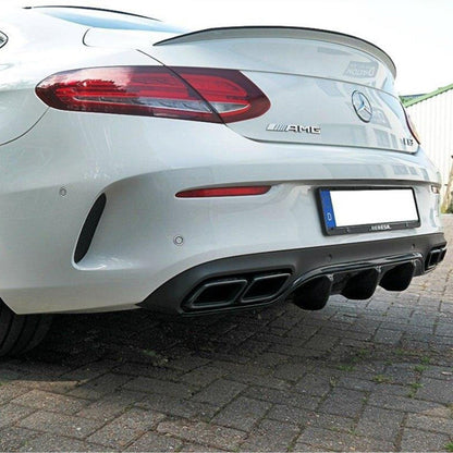 Maxton Design Rear Valance Mercedes C 205 63 AMG Coupe (2016-2018) in Gloss Black