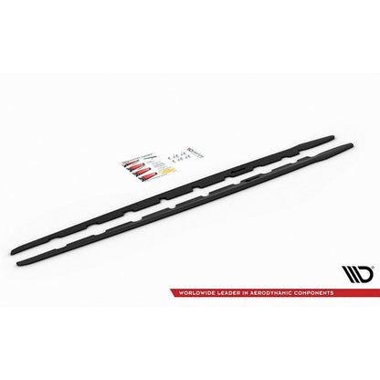 Maxton Design Side Skirts Diffusers V2 BMW 1 Series F40 M135I/ M-Sport Black