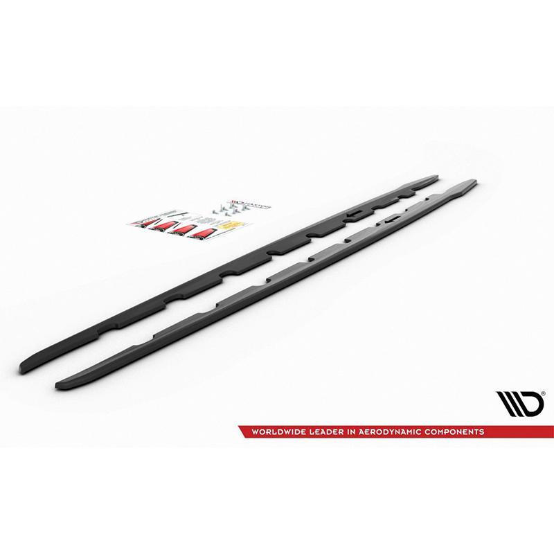 Maxton Design Side Skirts Diffusers V2 BMW 1 Series F40 M135I/ M-Sport Black
