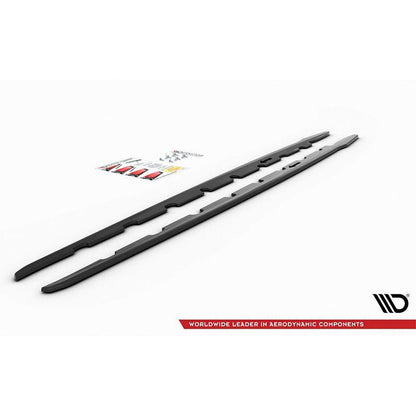 Maxton Design Side Skirts Diffusers V2 BMW 1 Series F40 M135I/ M-Sport Black