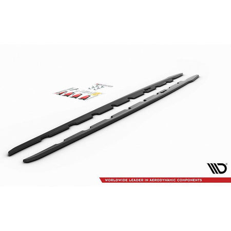Maxton Design Side Skirts Diffusers V2 BMW 1 Series F40 M135I/ M-Sport Black