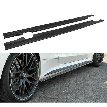 Maxton Design Side Skirts for Mercedes C 205 63 AMG Coupe (2016-2018) in Gloss Black