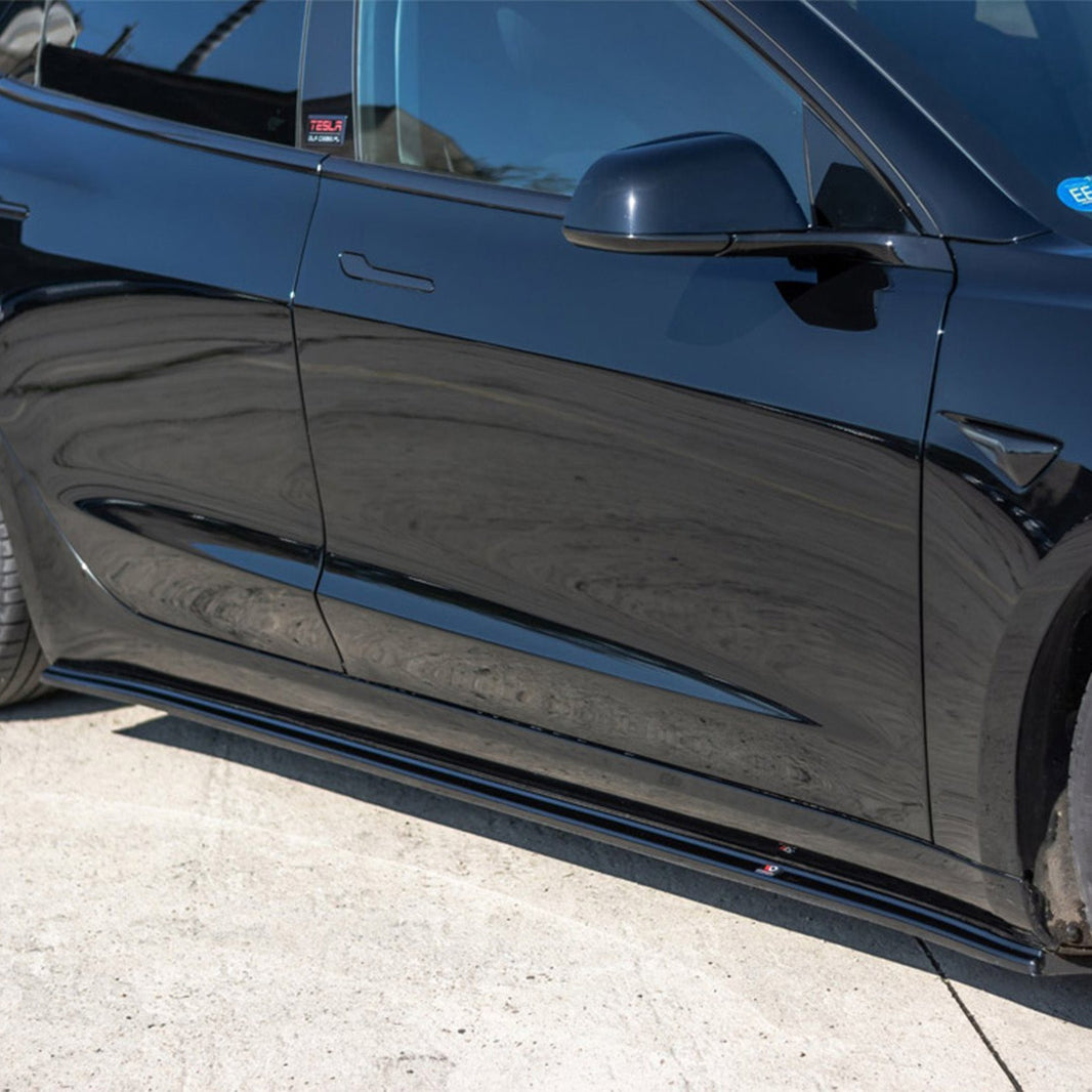 Maxton Design Tesla Model 3 V1 Side Skirts In Gloss Black (2017-2023)