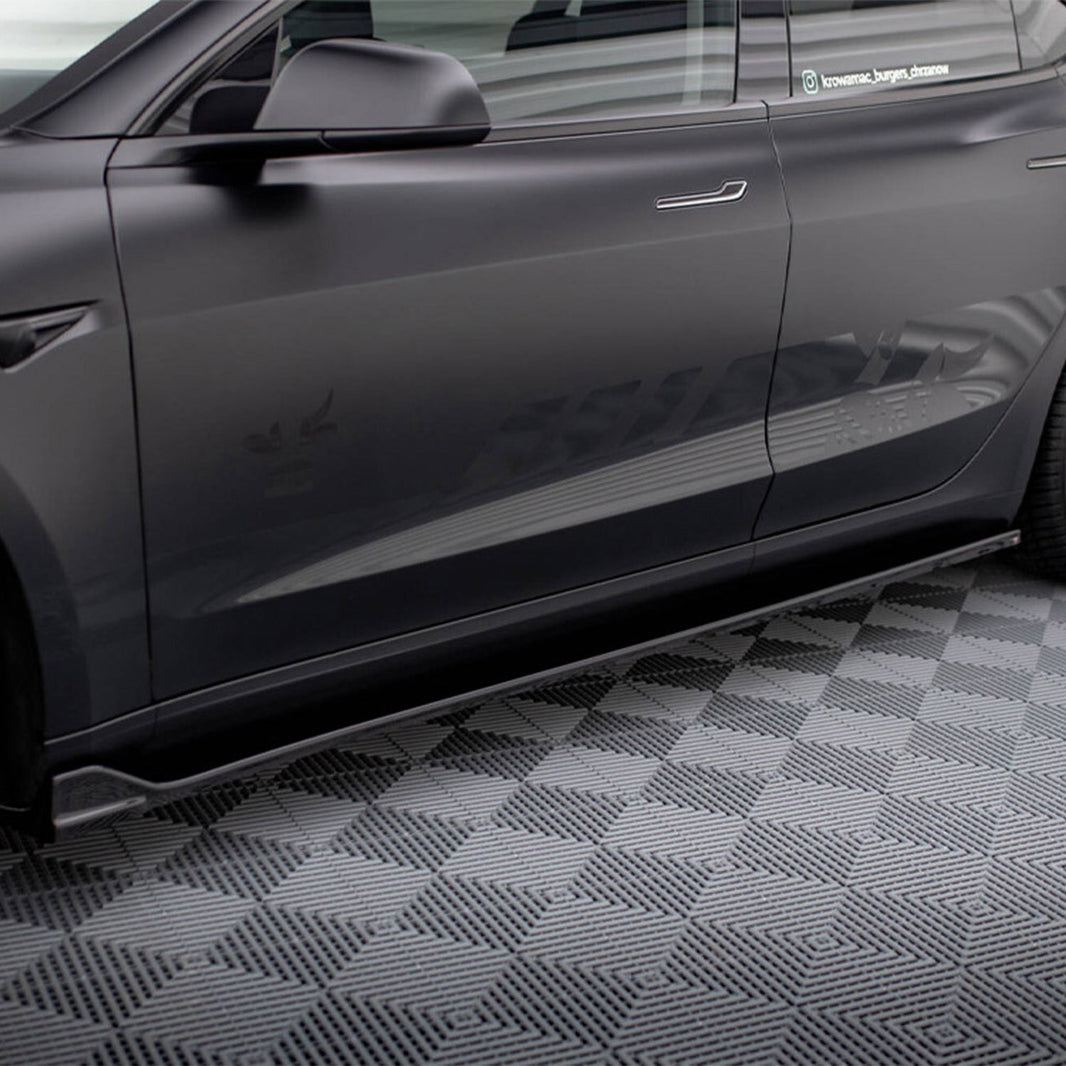 Maxton Design Tesla Model 3 V2 Side Skirts In Gloss Black (2017-2023)