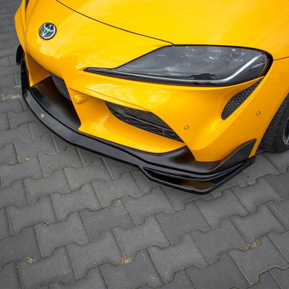 Maxton Design Toyota Supra Mk5 V1 Front Splitter In Gloss Black (A90)