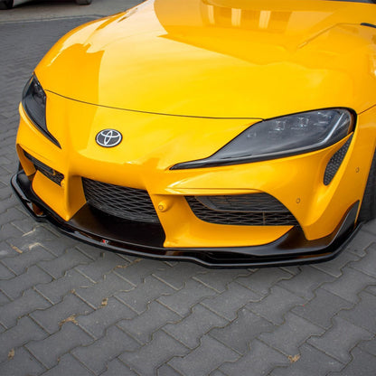 Maxton Design Toyota Supra Mk5 V2 Front Splitter In Gloss Black (A90)