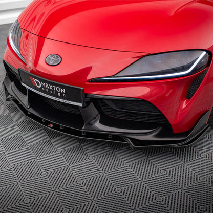 Maxton Design Toyota Supra Mk5 V4 Front Splitter In Gloss Black (A90)