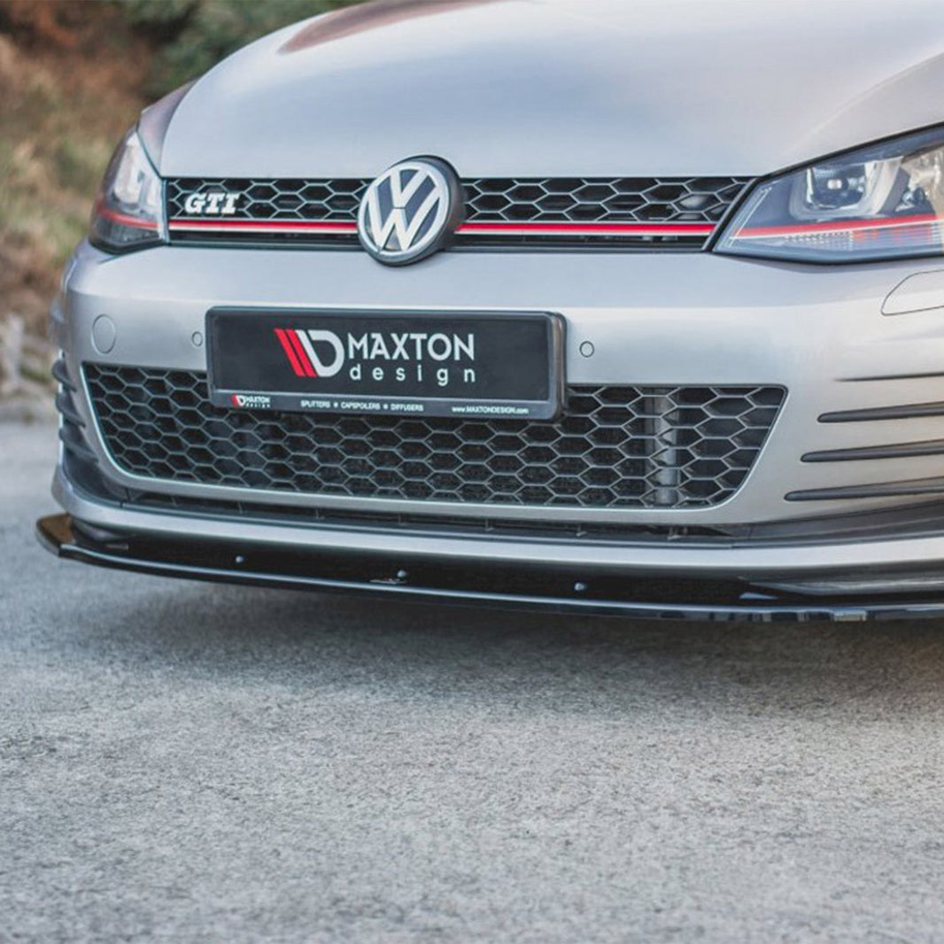 Maxton Design Volkswagen Golf GTI V1 Front Splitter In Gloss Black (Mk7)