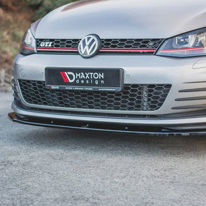 Maxton Design Volkswagen Golf GTI V1 Front Splitter In Gloss Black (Mk7)