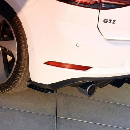 Maxton Design Volkswagen Golf GTI Rear Side Splitters In Gloss Black (Mk7.5)