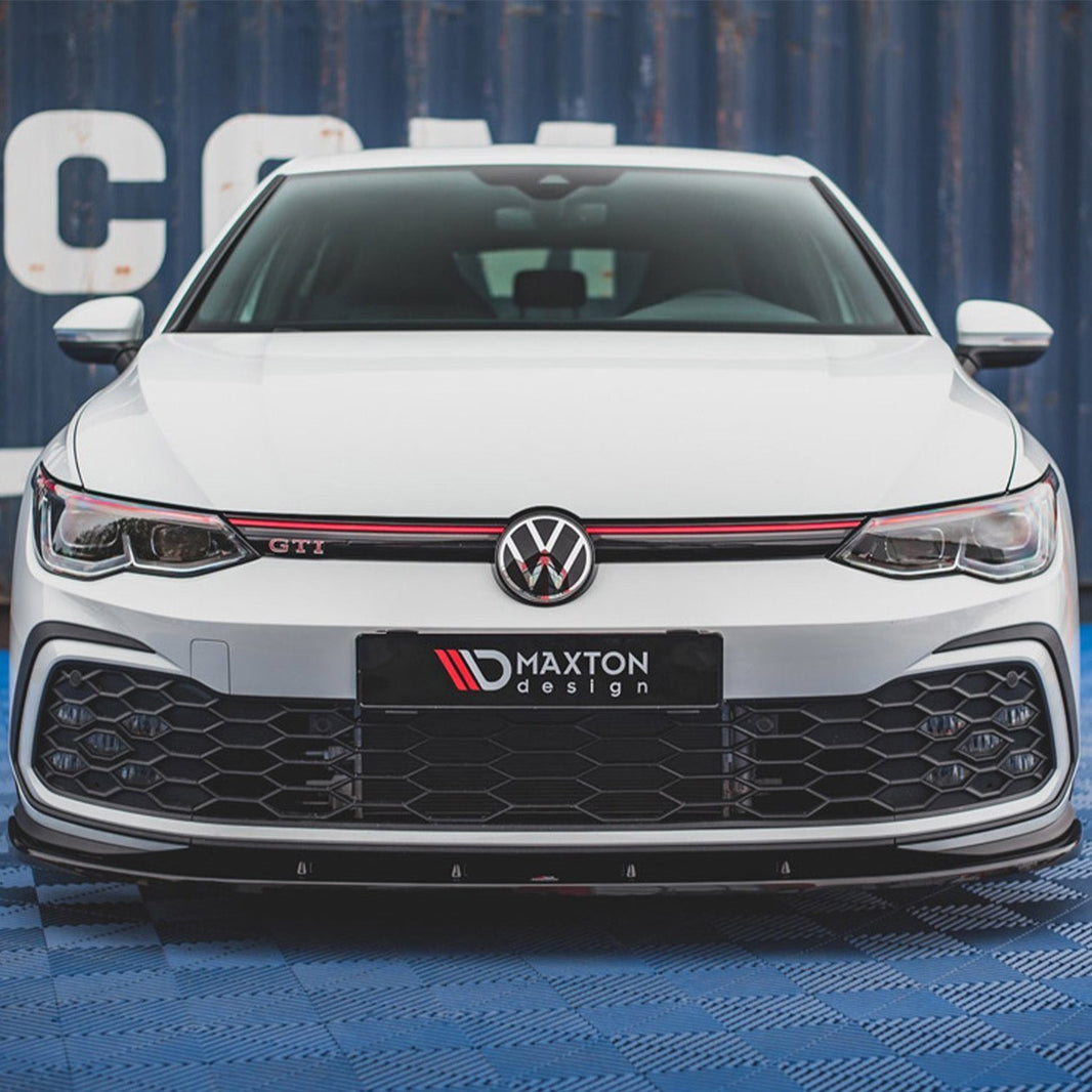 Maxton Design Volkswagen Golf GTI/R-Line Front Splitter In Gloss Black (Mk8)