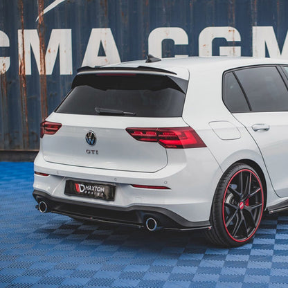 Maxton Design Volkswagen Golf R/GTI V1 Rear Spoiler Cap In Gloss Black (Mk8)