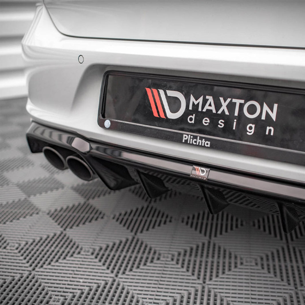 Maxton Design Volkswagen Golf R Rear Diffuser In Gloss Black (Mk7)