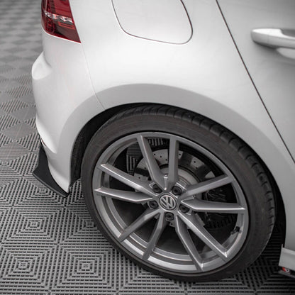 Maxton Design Volkswagen Golf R Street Pro Rear Side Splitters In Black (Mk7)