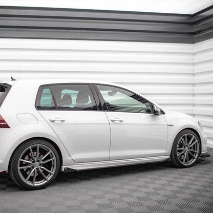 Maxton Design Volkswagen Golf R Street Pro Side Skirts In Black With Flaps (Mk7)