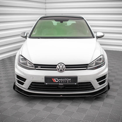 Maxton Design Volkswagen Golf R Street Pro V1 Front Splitter In Black With Flaps (Mk7)