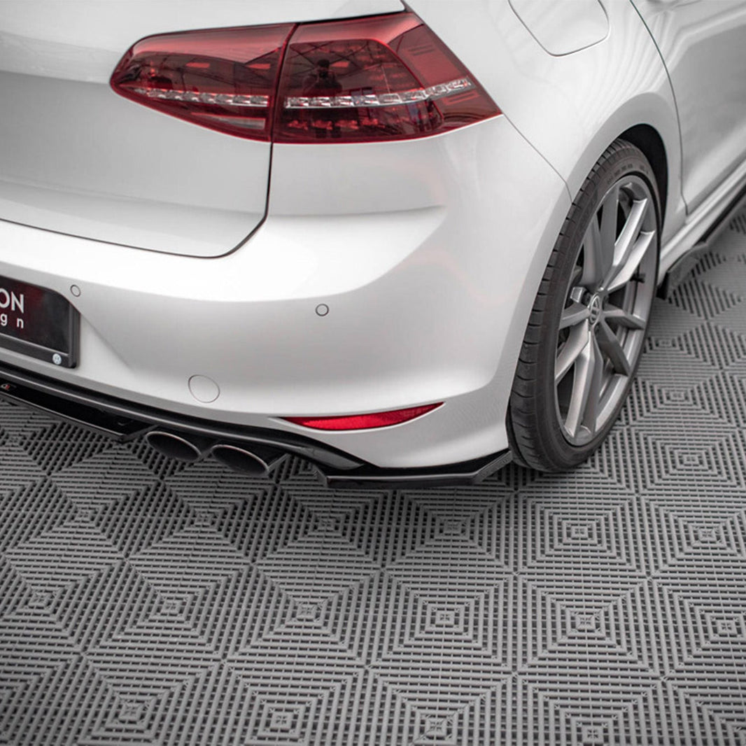 Maxton Design Volkswagen Golf R V3 Rear Side Splitters In Gloss Black (Mk7)