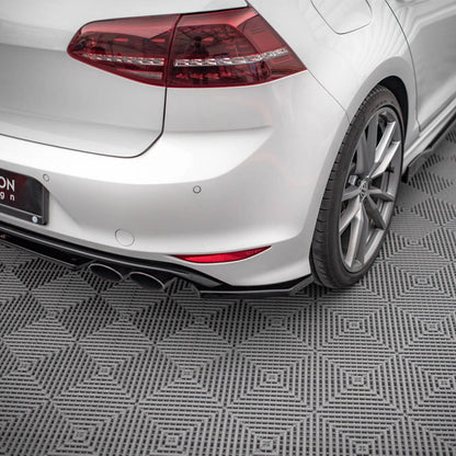 Maxton Design Volkswagen Golf R V3 Rear Side Splitters In Gloss Black (Mk7)