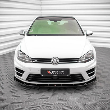 Maxton Design Volkswagen Golf R V4 Front Splitter In Gloss Black (Mk7)