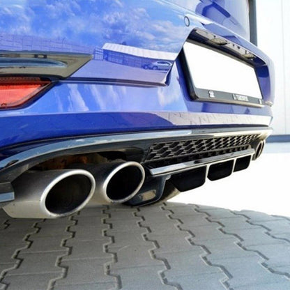 Maxton Design Volkswagen Golf R Central Rear Diffuser In Gloss Black (Mk7.5)