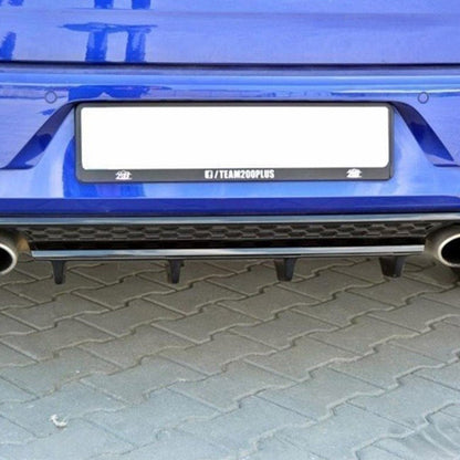 Maxton Design Volkswagen Golf R Central Rear Diffuser In Gloss Black (Mk7.5)
