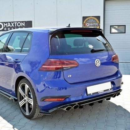 Maxton Design Volkswagen Golf R Central Rear Diffuser In Gloss Black (Mk7.5)