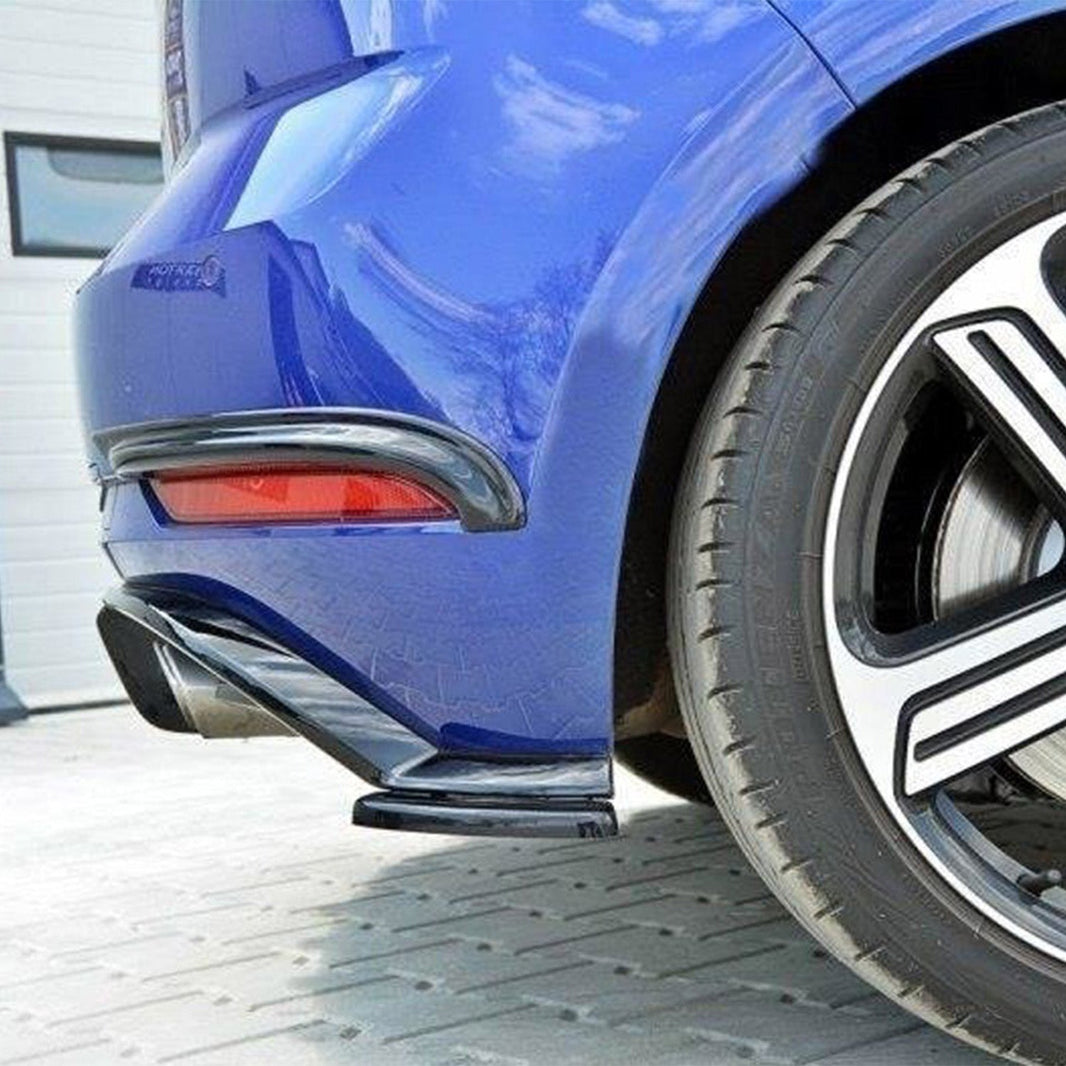 Maxton Design Volkswagen Golf R Rear Side Splitters In Gloss Black (Mk7.5)