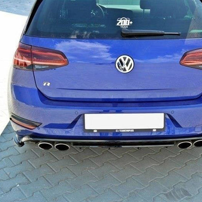 Maxton Design Volkswagen Golf R Rear Side Splitters In Gloss Black (Mk7.5)