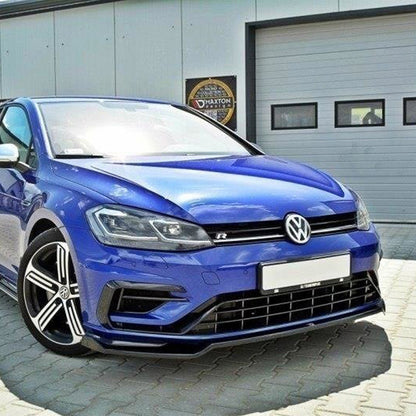 Maxton Design Volkswagen Golf R V2 Front Splitter In Gloss Black (Mk7.5)