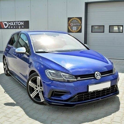 Maxton Design Volkswagen Golf R V2 Front Splitter In Gloss Black (Mk7.5)