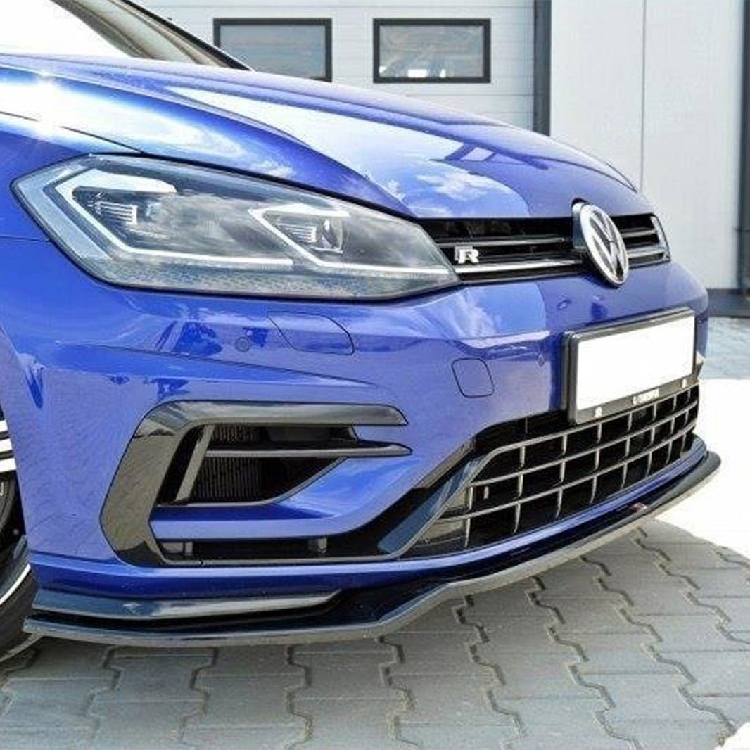 Maxton Design Volkswagen Golf R V3 Front Splitter In Gloss Black (Mk7.5)