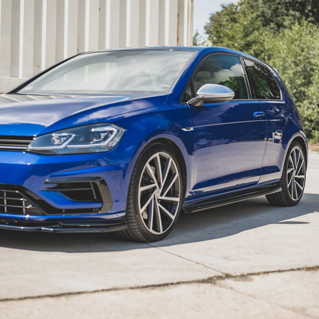 Maxton Design Volkswagen Golf R V4 Side Skirts In Gloss Black (Mk7.5)