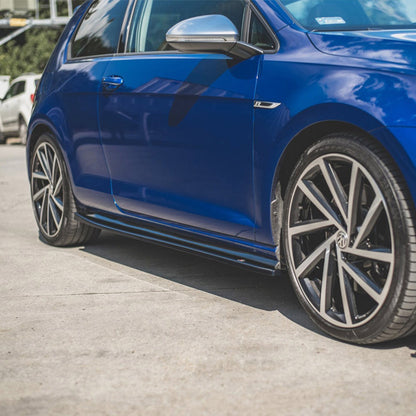 Maxton Design Volkswagen Golf R V4 Side Skirts In Gloss Black (Mk7.5)
