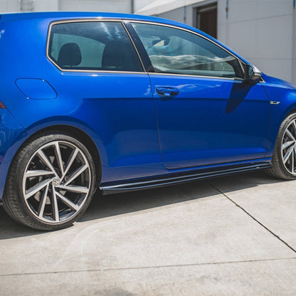 Maxton Design Volkswagen Golf R V4 Side Skirts In Gloss Black (Mk7.5)
