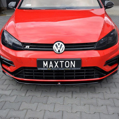 Maxton Design Volkswagen Golf R V5 Front Splitter In Gloss Black (Mk7.5)