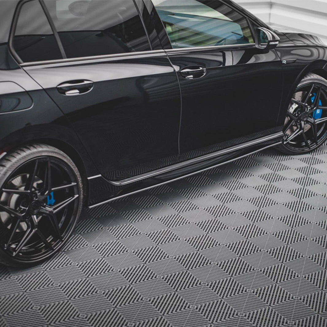 Maxton Design Volkswagen Golf R Street Pro Side Skirts In Black (Mk8)