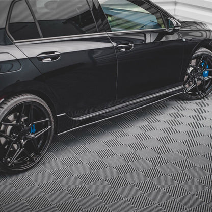 Maxton Design Volkswagen Golf R Street Pro Side Skirts In Black (Mk8)