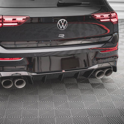 Maxton Design Volkswagen Golf R V1 Rear Diffuser In Gloss Black (Mk8)
