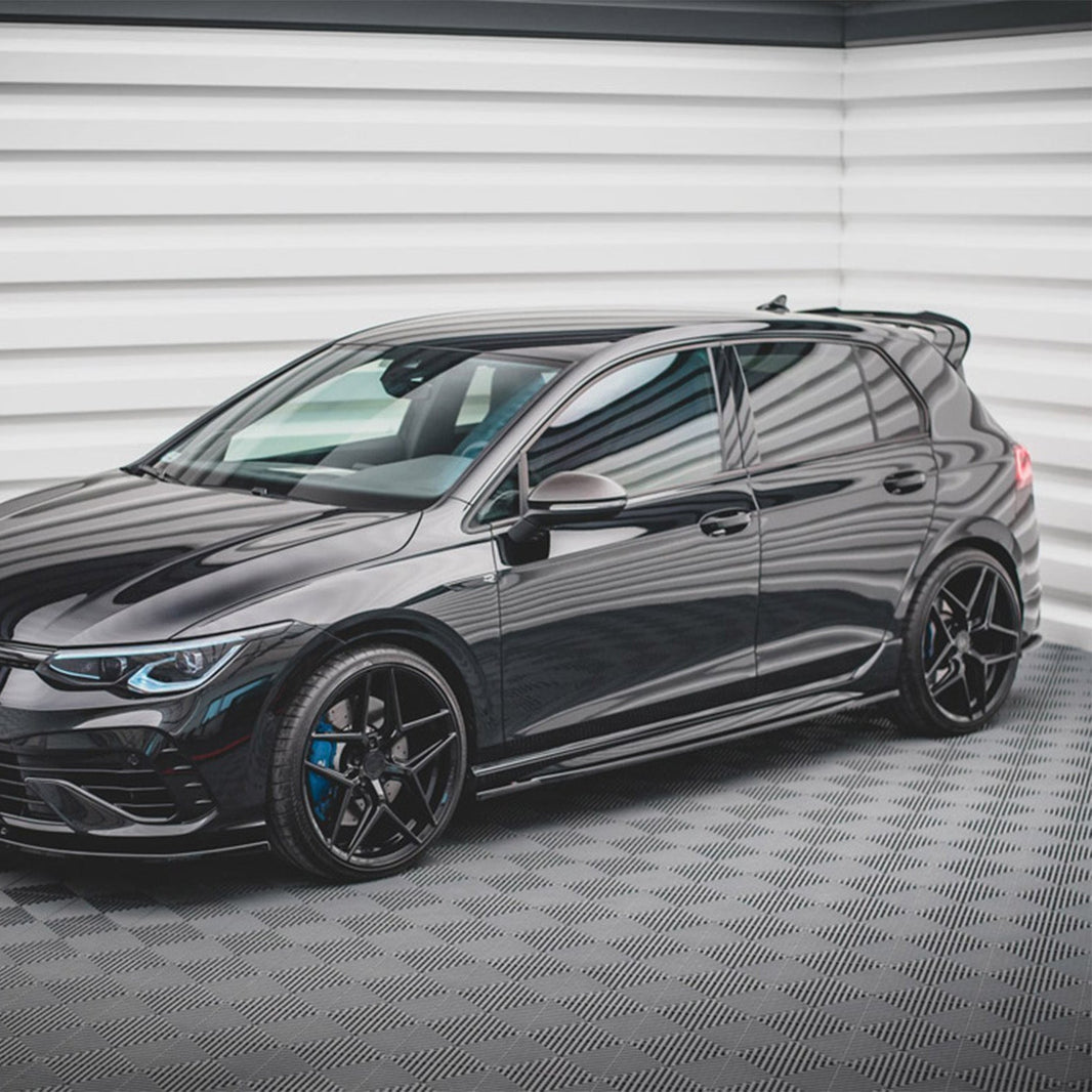 Maxton Design Volkswagen Golf R V1 Side Skirts In Gloss Black (Mk8)