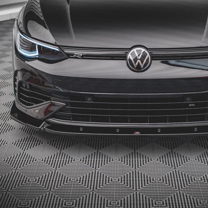 Maxton Design Volkswagen Golf R V2 Front Splitter In Gloss Black (Mk8)